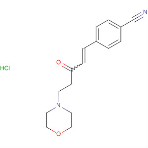 Benzonitrile, 4-[5-(4-morpholinyl)-3-oxo-1-pentenyl]-,monohydrochloride molecular structure