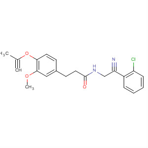 Benzenepropanamide,N-[(2-chlorophenyl)cyanomethyl]-3-methoxy-4-(2-propynyloxy)- molecular structure
