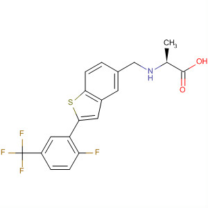 b-Alanine,N-[[2-[2-fluoro-5-(trifluoromethyl)phenyl]benzo[b]thien-5-yl]methyl]- molecular structure