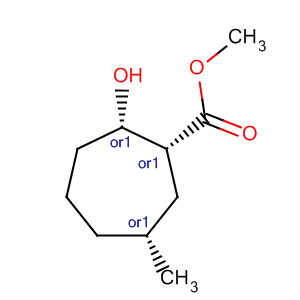 Cycloheptanecarboxylic acid, 2-hydroxy-6-methyl-, methyl ester,(1R,2S,6R)-rel- molecular structure