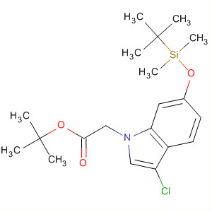 1H-Indole-1-acetic acid,3-chloro-6-[[(1,1-dimethylethyl)dimethylsilyl]oxy]-, 1,1-dimethylethyl ester
