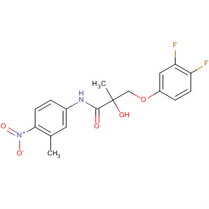 Propanamide,3-(3,4-difluorophenoxy)-2-hydroxy-2-methyl-N-(3-methyl-4-nitrophenyl)- molecular structure