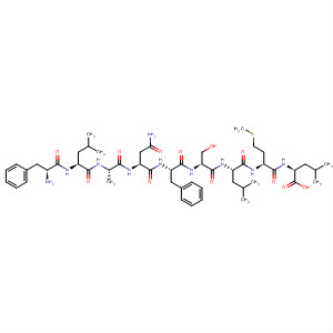 L-Leucine,L-phenylalanyl-L-leucyl-L-alanyl-L-asparaginyl-L-phenylalanyl-L-seryl-L-leucyl-L-methionyl- molecular structure