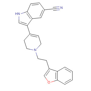 1H-Indole-5-carbonitrile,3-[1-[2-(3-benzofuranyl)ethyl]-1,2,3,6-tetrahydro-4-pyridinyl]-