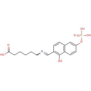 Hexanoic acid,6-[[[1-hydroxy-6-(phosphonooxy)-2-naphthalenyl]methylene]amino]-