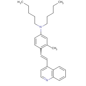 Benzenamine, 3-methyl-N,N-dipentyl-4-[2-(4-quinolinyl)ethenyl]- molecular structure
