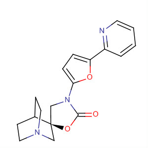 Spiro[1-azabicyclo[2.2.2]octane-3,5'-oxazolidin]-2'-one,3'-[5-(2-pyridinyl)-2-furanyl]-, (3R)- molecular structure