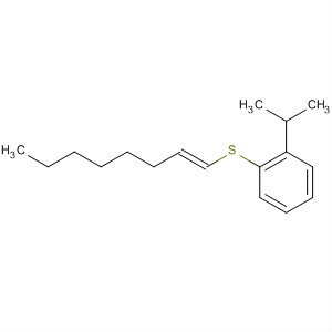 Benzene, 1-(1-methylethyl)-2-[(1E)-1-octenylthio]- molecular structure