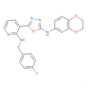 2-Pyridinamine,3-[5-[(2,3-dihydro-1,4-benzodioxin-6-yl)amino]-1,3,4-oxadiazol-2-yl]-N-[(4-fluorophenyl)methyl]-