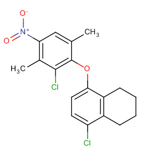 Naphthalene,5-chloro-8-(2-chloro-3,6-dimethyl-4-nitrophenoxy)-1,2,3,4-tetrahydro- molecular structure