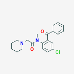 N-[4-chloro-2-(phenylcarbonyl)phenyl]-N-methyl-2-piperidin-1-ylacetamide molecular structure