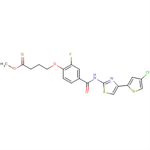 Butanoic acid,4-[4-[[[4-(4-chloro-2-thienyl)-2-thiazolyl]amino]carbonyl]-2-fluorophenoxy]-, methyl ester molecular structure