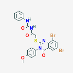 2-{[6,8-dibromo-3-(4-methoxyphenyl)-4-oxo-3,4-dihydroquinazolin-2-yl]sulfanyl}-N-(phenylcarbamoyl)acetamide