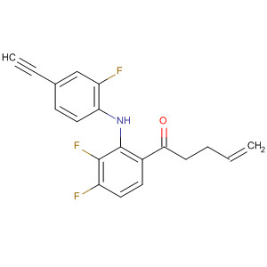 4-Penten-1-one,1-[2-[(4-ethynyl-2-fluorophenyl)amino]-3,4-difluorophenyl]- molecular structure