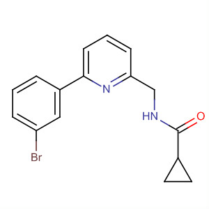 Cyclopropanecarboxamide, N-[[6-(3-bromophenyl)-2-pyridinyl]methyl]- molecular structure