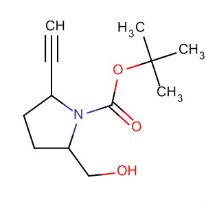 1-Pyrrolidinecarboxylic acid, 2-ethynyl-5-(hydroxymethyl)-,1,1-dimethylethyl ester, (5S)- molecular structure