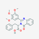 2-[4-oxo-2-(3,4,5-trimethoxyphenyl)quinazolin-3-yl]-3-phenyl-propanoic acid molecular structure