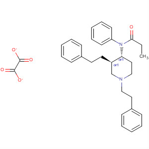 Propanamide,N-[(3R,4R)-1,3-bis(2-phenylethyl)-4-piperidinyl]-N-phenyl-, rel-,ethanedioate (1:1) molecular structure