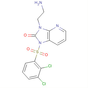 2H-Imidazo[4,5-b]pyridin-2-one,3-(2-aminoethyl)-1-[(2,3-dichlorophenyl)sulfonyl]-1,3-dihydro- molecular structure