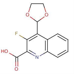 2-Quinolinecarboxylic acid, 4-(1,3-dioxolan-2-yl)-3-fluoro- molecular structure