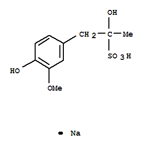 sodium alpha,4-dihydroxy-3-methoxy-alpha-methylbenzeneethanesulphonate molecular structure