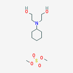 Sulfuric acid, dimethyl ester, compd. with 2,2-(cyclohexylimino)bis[ethanol] homopolymer molecular structure