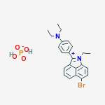 6-bromo-2-[4-(diethylamino)phenyl]-1-ethylbenz[cd]indolium dihydrogen phosphate molecular structure