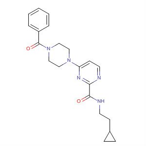 3-Pyridazinecarboxamide,6-(4-benzoyl-1-piperazinyl)-N-(2-cyclopropylethyl)- molecular structure