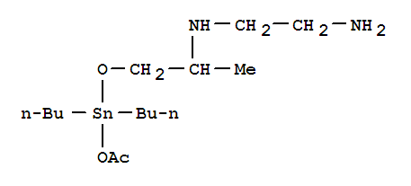 acetoxy[2-[(2-aminoethyl)amino]propoxy]dibutyltin molecular structure