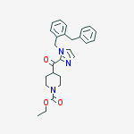 4-[[1-(DIPHENYLMETHYL)-1H-IMIDAZOL-2-YL]CARBONYL]-1-PIPERIDINECARBOXYLIC ACID, ETHYL ESTER molecular structure