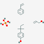 Phosphoric acid, mixed esters with allyl alc.-styrene polymers and 4-(1,1-dimethylpropyl)phenol molecular structure
