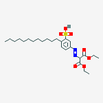 1,3-diethyl [(4-dodecyl-3-sulphophenyl)azo]malonate molecular structure