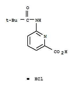 6-(2,2-DIMETHYL-PROPIONYLAMINO)-PYRIDINE-2-CARBOXYLIC ACID HCL molecular structure