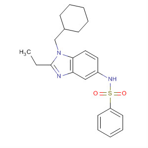 Benzenesulfonamide,N-[1-(cyclohexylmethyl)-2-ethyl-1H-benzimidazol-5-yl]- molecular structure