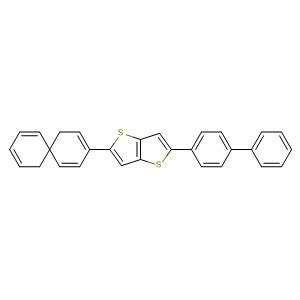 Thieno[3,2-b]thiophene, 2,5-bis([1,1'-biphenyl]-4-yl)- molecular structure