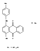 sodium [(9,10-dihydro-4-hydroxy-9,10-dioxo-1-anthryl)amino]toluenesulphonate molecular structure