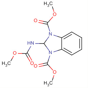 1H-Benzimidazole-1,3(2H)-dicarboxylic acid,2-[(methoxycarbonyl)amino]-, dimethyl ester molecular structure