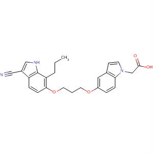1H-Indole-1-acetic acid,5-[3-[(3-cyano-7-propyl-1H-indol-6-yl)oxy]propoxy]-
