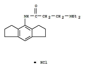 3-diethylamino-N-(1,2,3,5,6,7-hexahydro-s-indacen-4-yl)propanamide hyd rochloride molecular structure