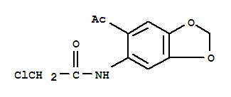 N-(6-acetyl-1,3-benzodioxol-5-yl)-2-chloroacetamide molecular structure
