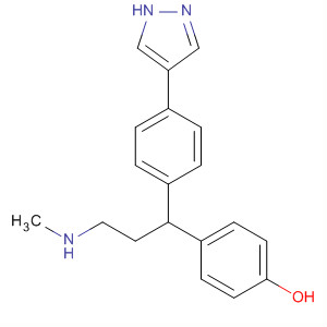 Phenol, 4-[3-(methylamino)-1-[4-(1H-pyrazol-4-yl)phenyl]propyl]- molecular structure