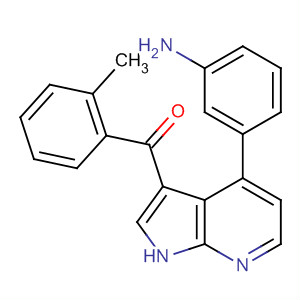 Methanone,[4-(3-aminophenyl)-1H-pyrrolo[2,3-b]pyridin-3-yl](2-methylphenyl)- molecular structure