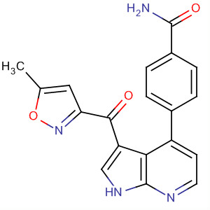 Benzamide,4-[3-[(5-methyl-3-isoxazolyl)carbonyl]-1H-pyrrolo[2,3-b]pyridin-4-yl]- molecular structure