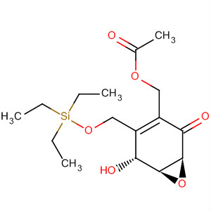 7-Oxabicyclo[4.1.0]hept-3-en-2-one,3-[(acetyloxy)methyl]-5-hydroxy-4-[[(triethylsilyl)oxy]methyl]-, (1S,5R,6S)- molecular structure