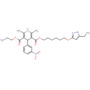 3,5-Pyridinedicarboxylic acid,1,4-dihydro-2,6-dimethyl-4-(3-nitrophenyl)-,6-[(5-ethyl-1H-pyrazol-3-yl)oxy]hexyl propyl ester