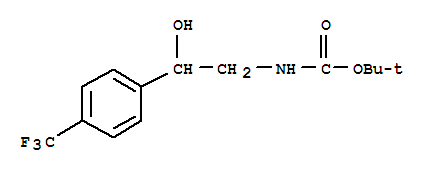 [2-HYDROXY-2-(4-TRIFLUOROMETHYL-PHENYL)-ETHYL]-CARBAMIC ACID TERT-BUTYL ESTER molecular structure