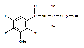 2,4,5-TRIFLUORO-N-(1-HYDROXY-2-METHYL PROPAN-2-YL)-3-METHOXYBENZAMIDE molecular structure