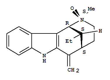 (1S,2S,5S)-12-ethyl-2-methyl-6-methylidene-2,3,4,5,6,7-hexahydro-1H-1,5-methanoazocino[4,3-b]indole 2-oxide molecular structure