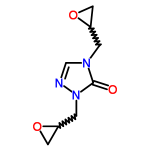 2,4-bis(oxiran-2-ylmethyl)-2,4-dihydro-3H-1,2,4-triazol-3-one molecular structure