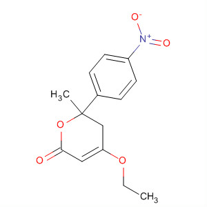 2H-Pyran-2-one, 4-ethoxy-5,6-dihydro-6-methyl-6-(4-nitrophenyl)- molecular structure